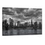 New York City skyline black and white wall art Manhattan skyline dramatic clouds NYC print