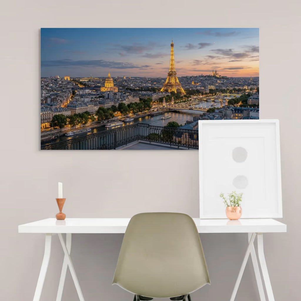 Paris Skyline Canvas Wall Art Paris Cityscape Canvas Print France