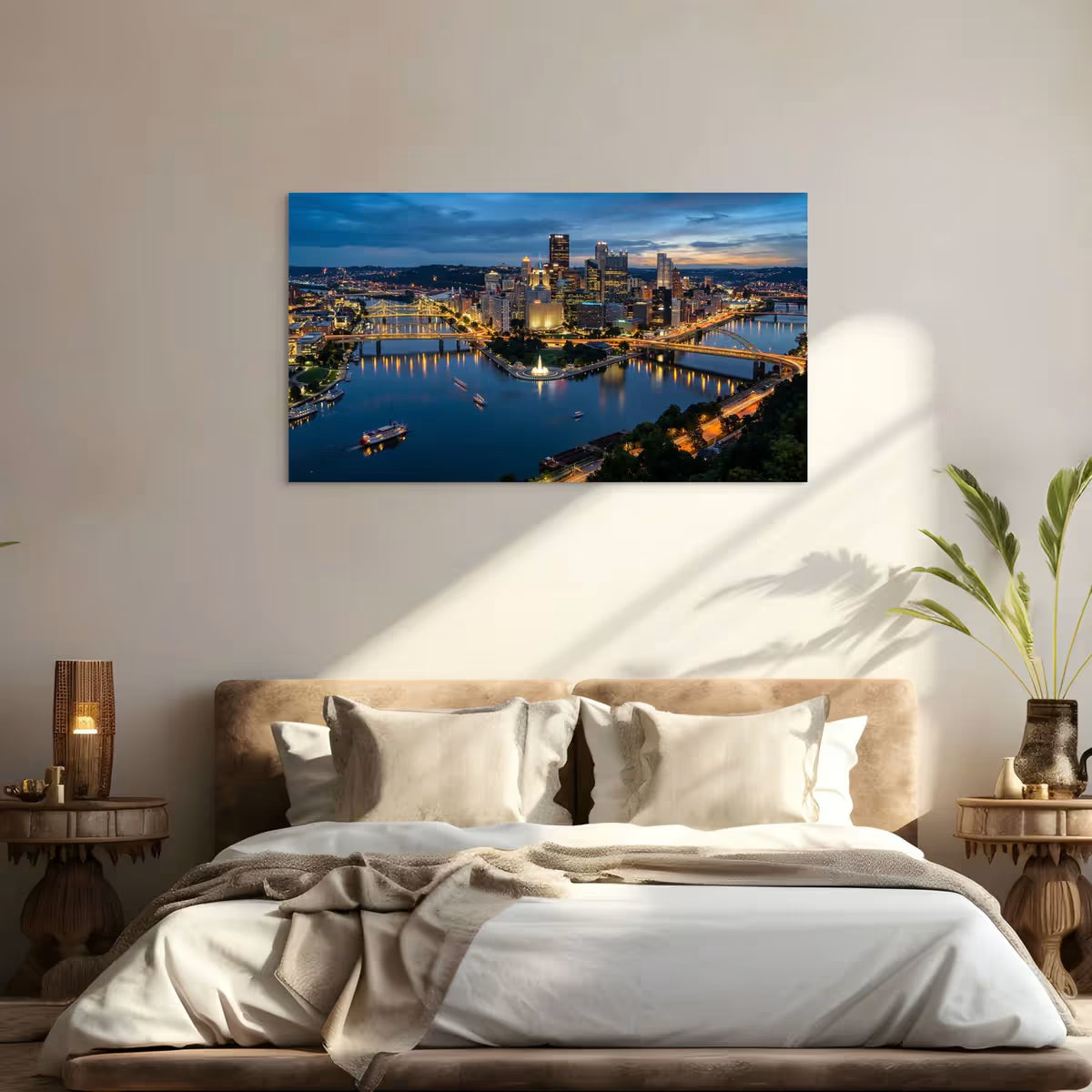 Philly Skyline Wall Art Canvas Philadelphia City Skyline Canvas Print