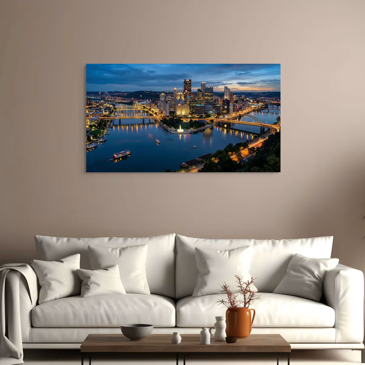 Philly Skyline Wall Art Canvas Philadelphia City Skyline Canvas Print Secondary image