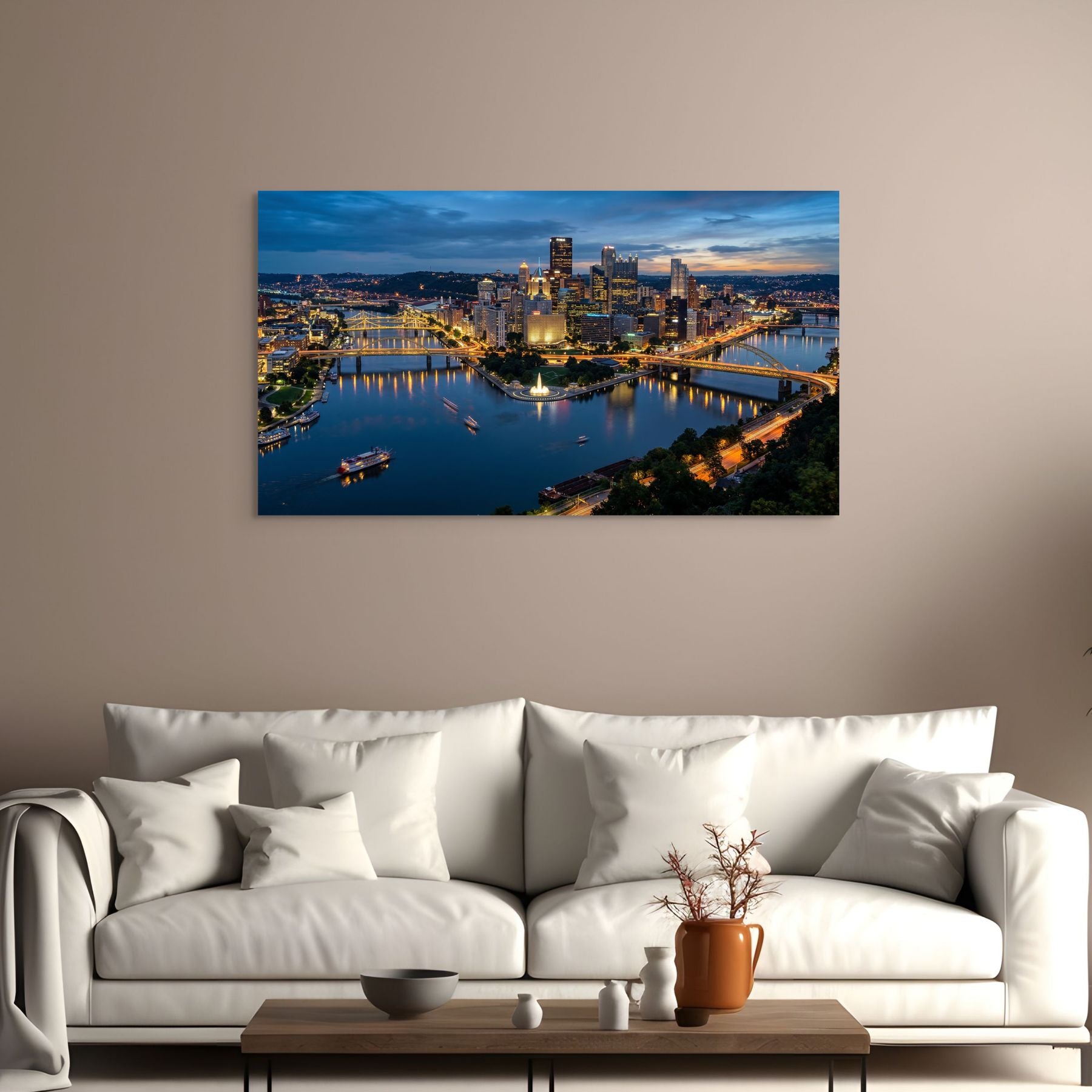 Philly Skyline Wall Art Canvas Philadelphia City Skyline Canvas Print Secondary image