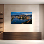 Philly skyline Allegheny River city lights wall art
