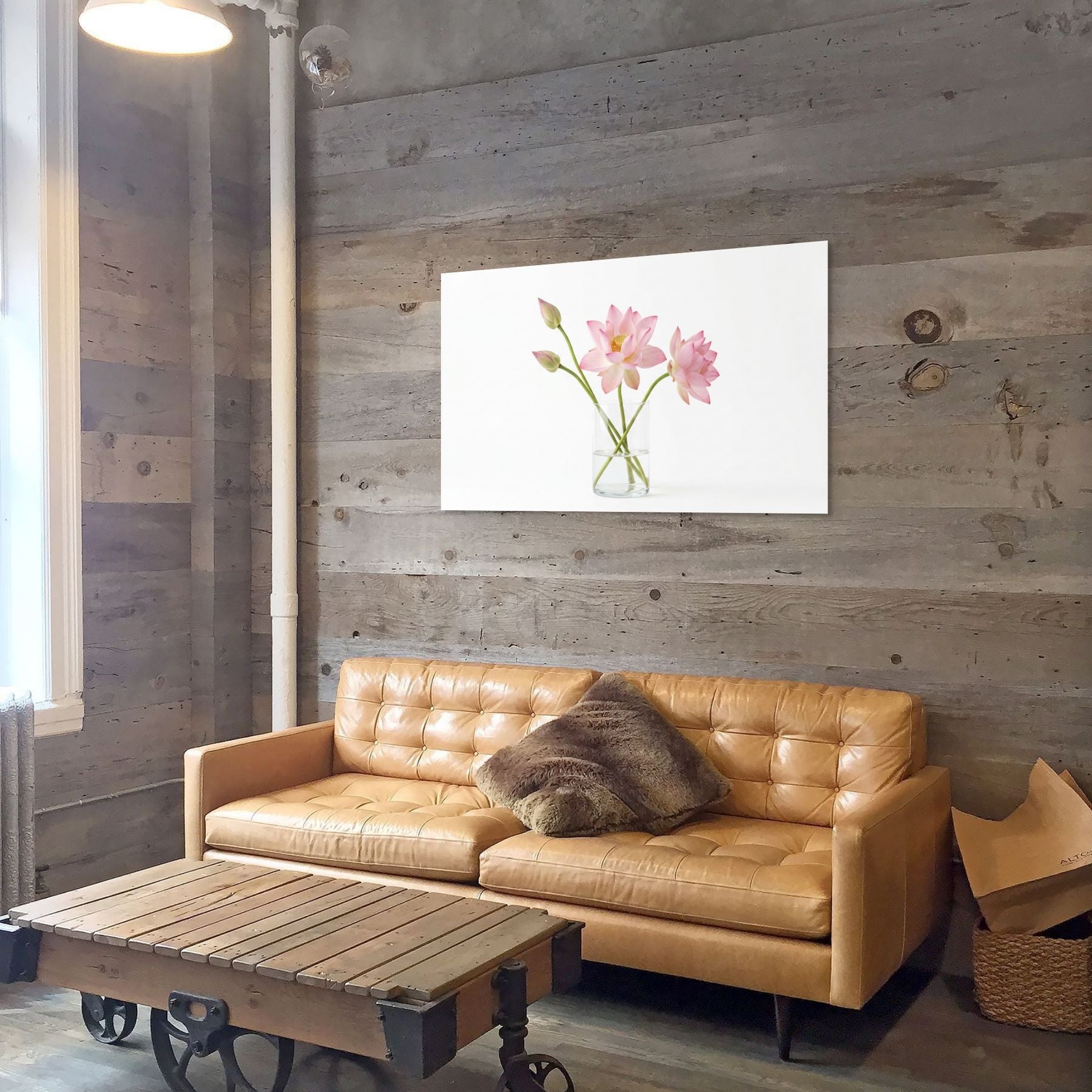 spa style floral wall art minimalist design