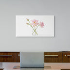 soft pink flower minimal wall decor