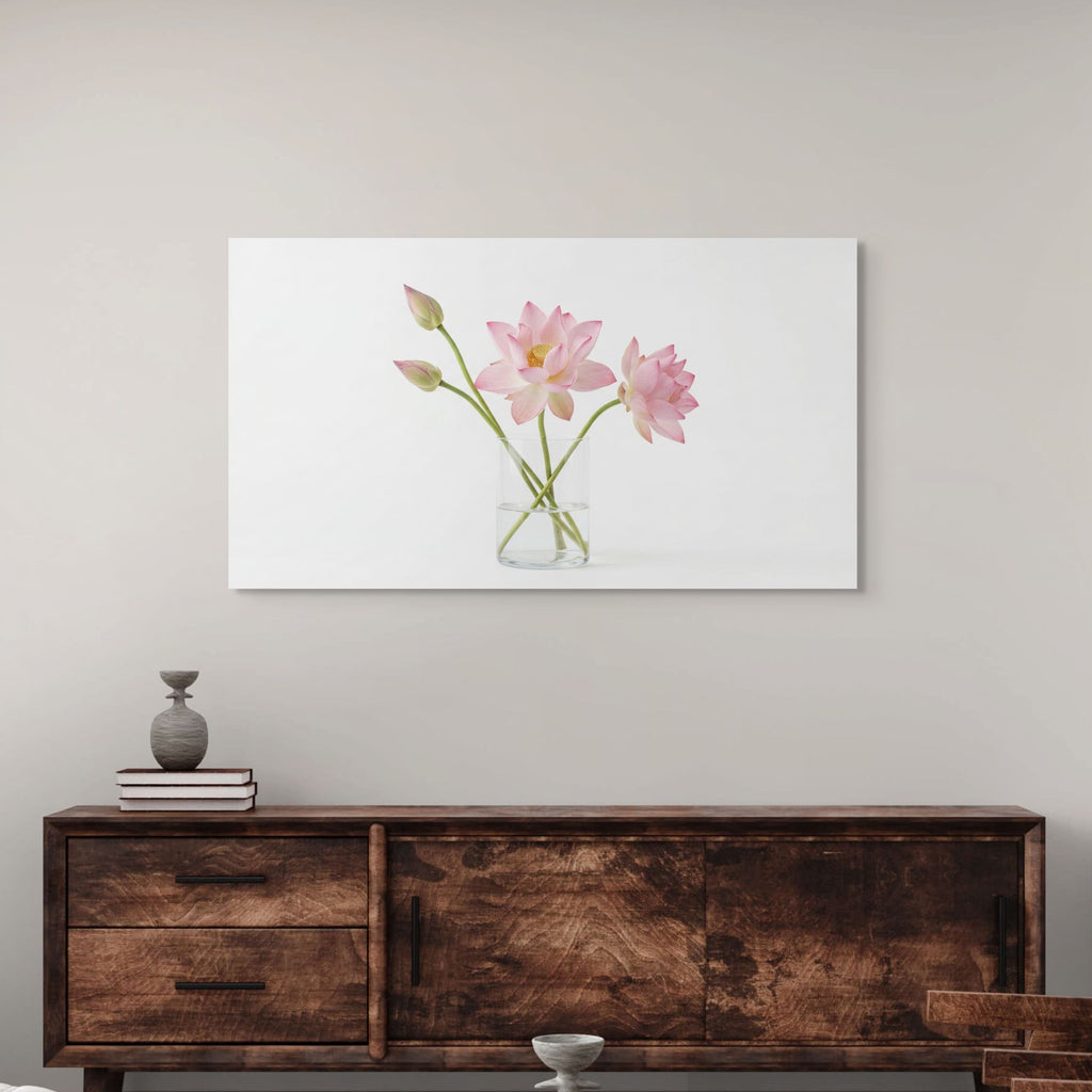 zen lotus flower wall art print