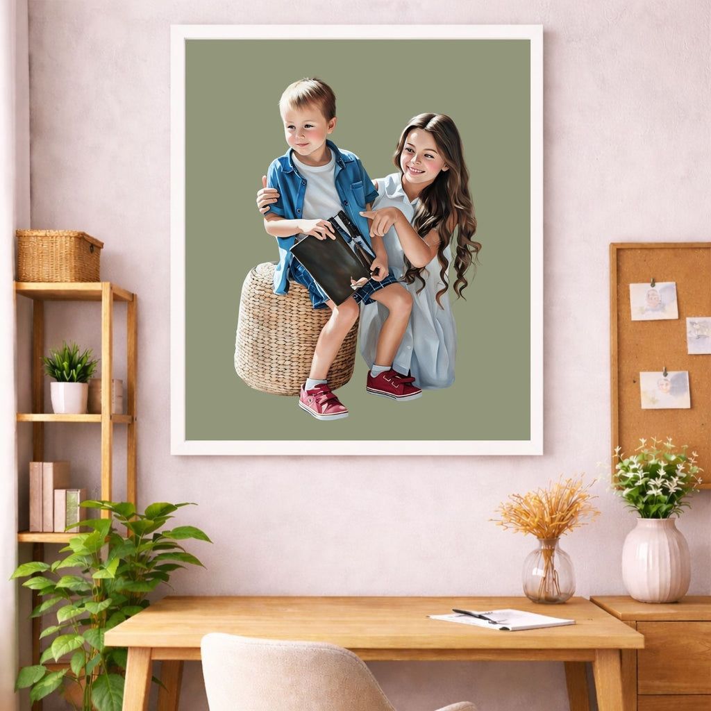 Personalized Watercolor Portrait from Photo, Custom Watercolor Artwork