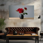red rose wall art romantic floral print