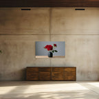 romantic rose bouquet minimalist wall art