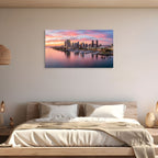 San Diego waterfront skyline golden hour cityscape print