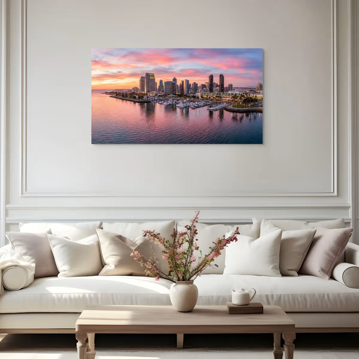 San Diego City Skyline Canvas Wall Art San Diego California Skyline Print Secondary image