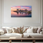 San Diego City Skyline Canvas Wall Art San Diego California Skyline Print