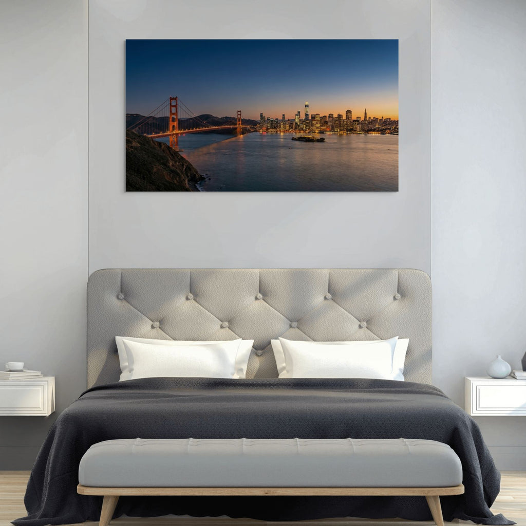 Golden Gate Bridge and San Francisco skyline panoramic print