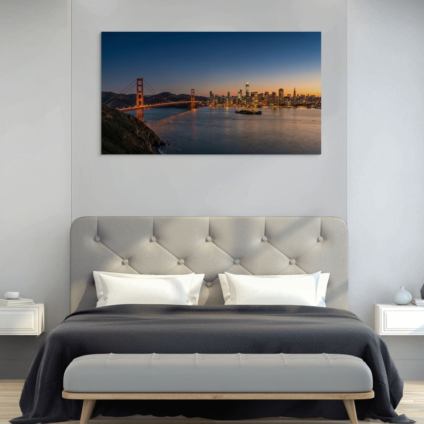 Golden Gate Bridge and San Francisco skyline panoramic print