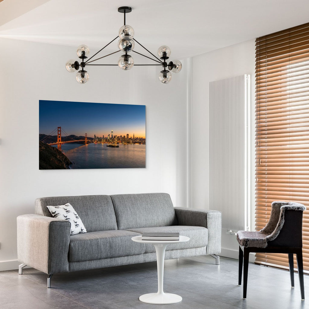 San Francisco skyline waterfront sunset luxury wall art