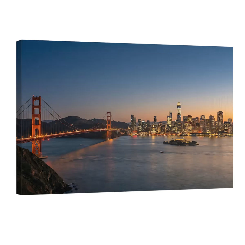 San Francisco Skyline Wall Art Canvas San Francisco California Cityscape Print