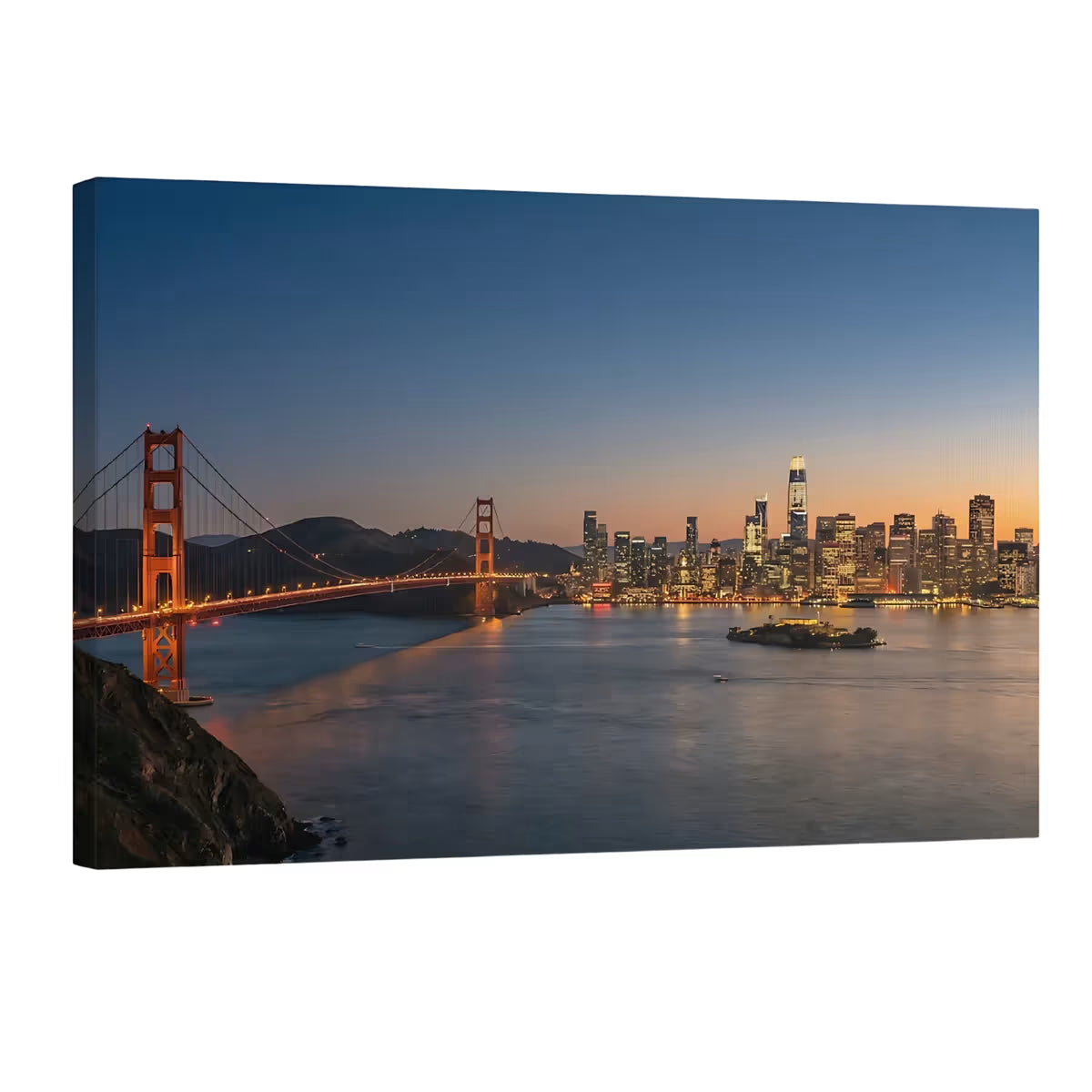 San Francisco Skyline Wall Art Canvas San Francisco California Cityscape Print