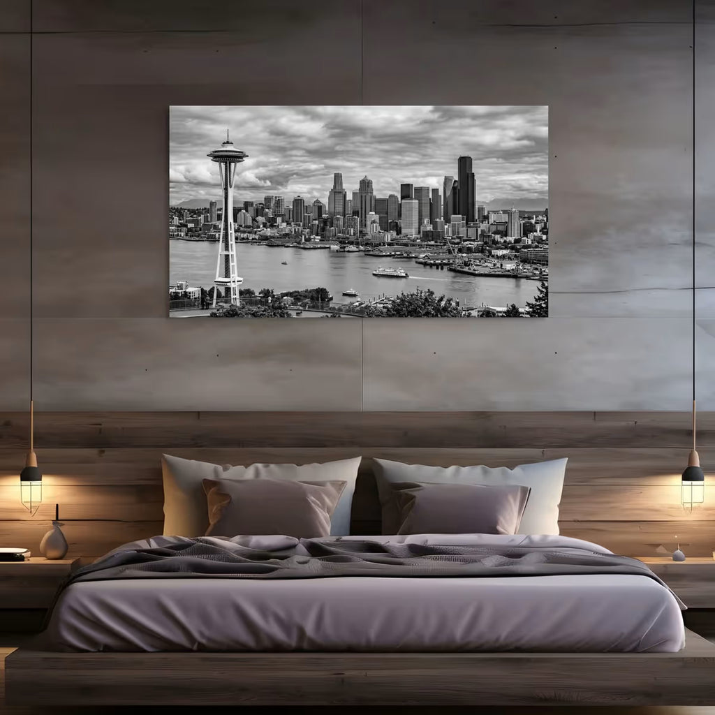 Seattle Washington Skyline Canvas Wall Art Seattle City Skyline Canvas Print