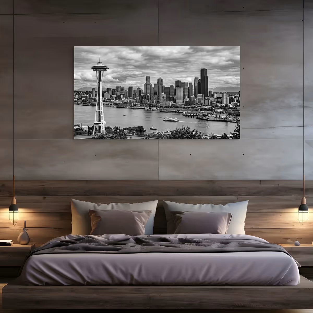 Seattle Washington Skyline Canvas Wall Art Seattle City Skyline Canvas Print