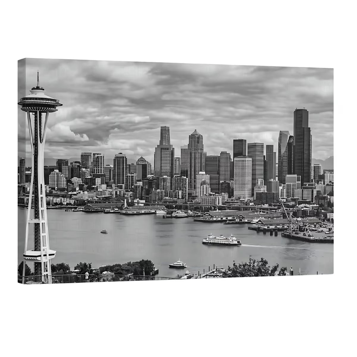 Seattle Washington Skyline Canvas Wall Art Seattle City Skyline Canvas Print