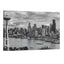 Seattle skyline black and white wall art Space Needle cityscape Seattle Washington waterfront print