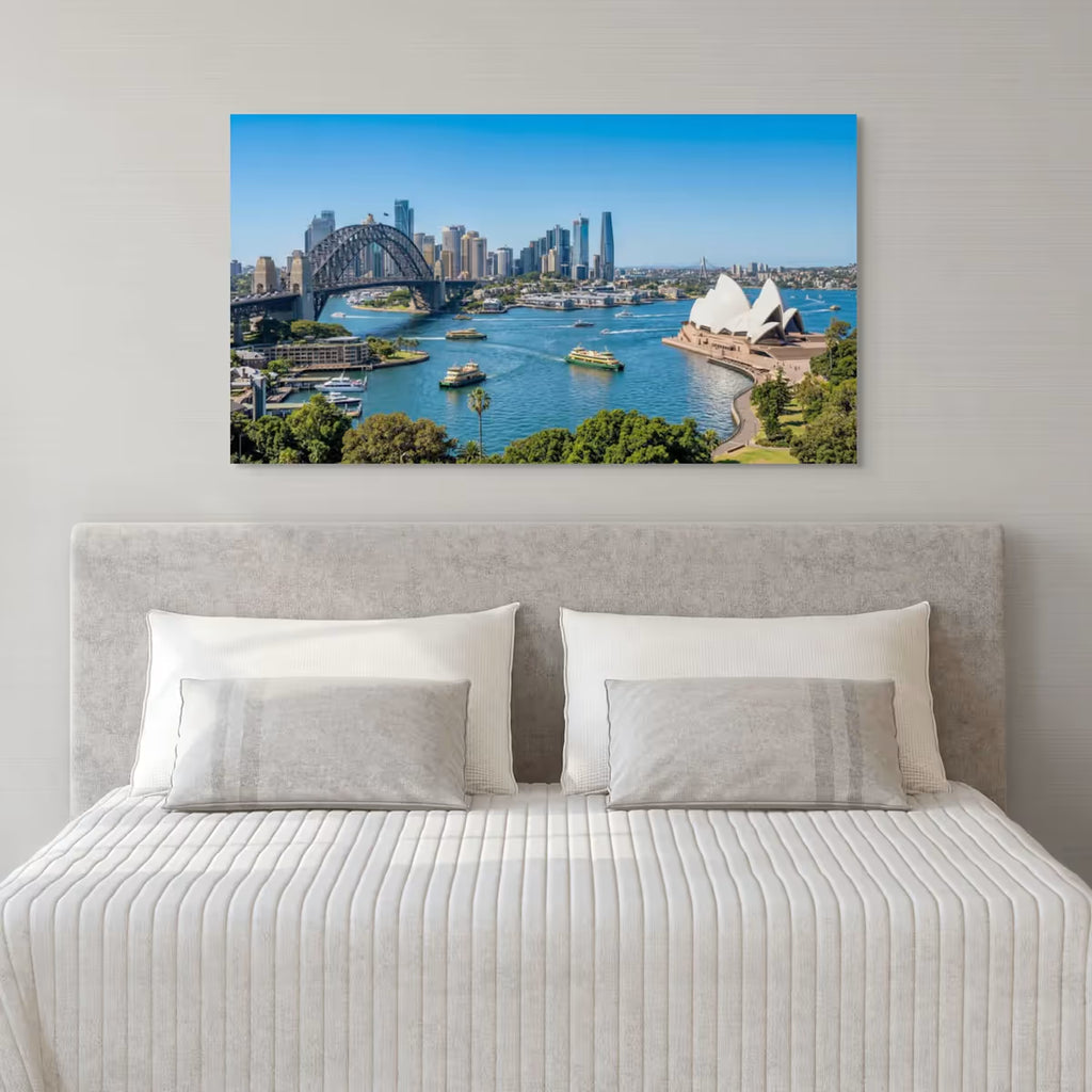 Sydney Skyline Canvas Decor Sydney Australia City Skyline Wall Print