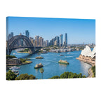 Sydney skyline Opera House Harbour Bridge waterfront cityscape wall art print