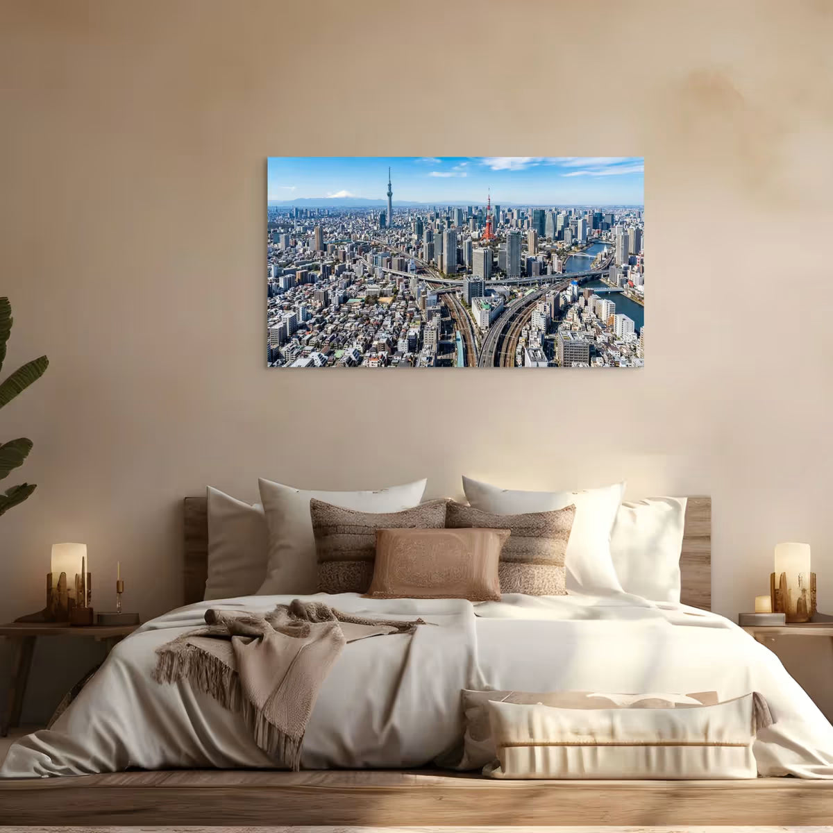 Tokyo Skyline Canvas Wall Art Tokyo Japan Cityscape Print Secondary image