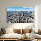 Tokyo skyline daytime with Mount Fuji and Skytree wall art