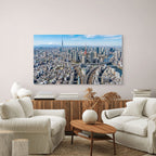 Tokyo skyline urban architecture panoramic canvas print
