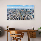 Tokyo Skyline Canvas Wall Art Tokyo Japan Cityscape Print
