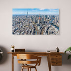 Tokyo skyline with Tokyo Tower and Mount Fuji background print