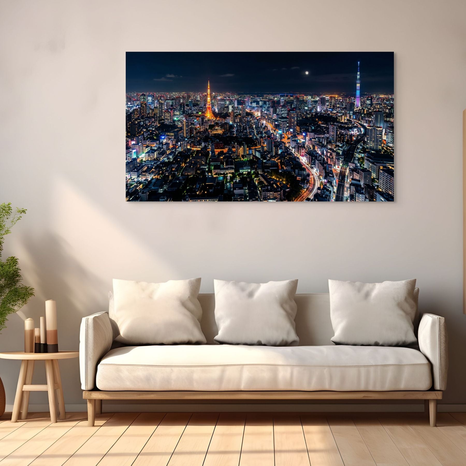Tokyo City Skyline Canvas Art Tokyo Japan Skyline Wall Decor Secondary image