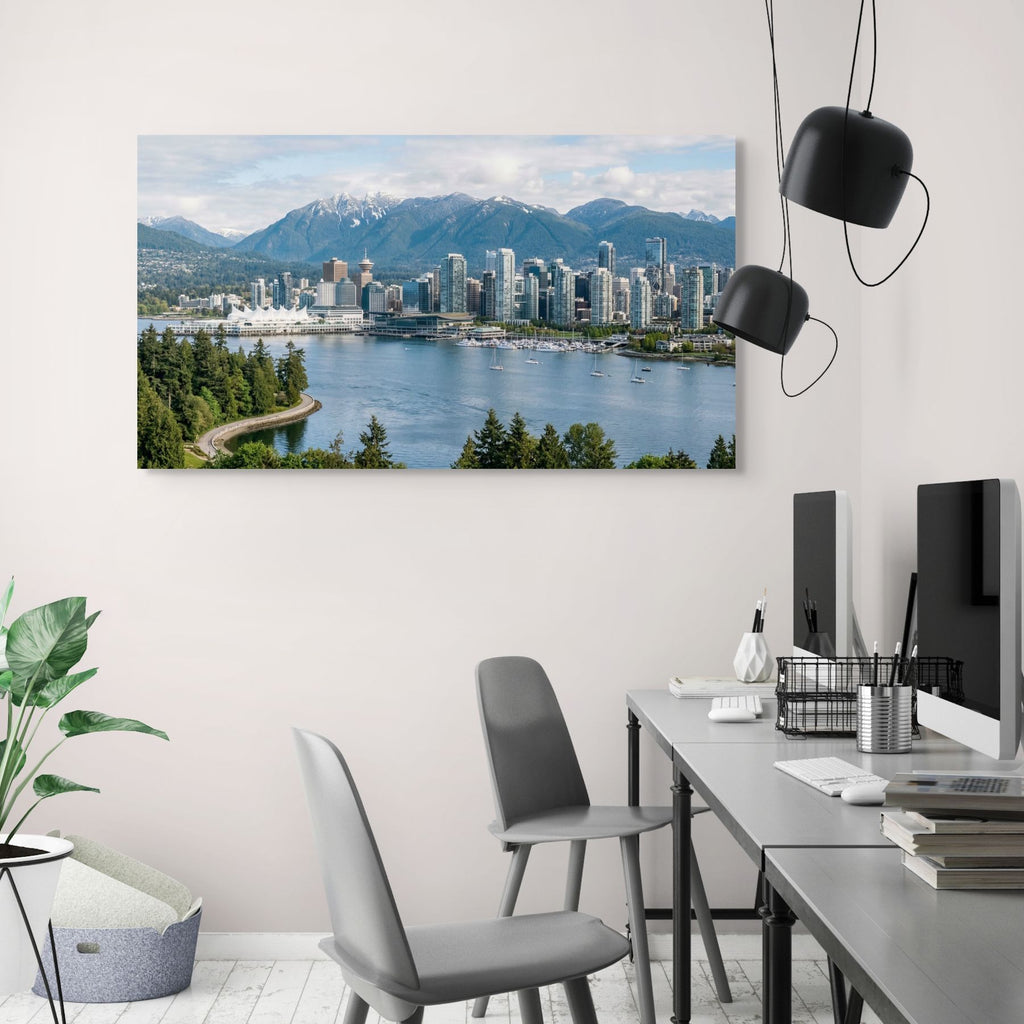 Vancouver cityscape waterfront Canada panoramic print