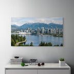 Vancouver skyline with harbor and boats wall decor