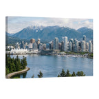 Vancouver skyline waterfront mountains cityscape Canada panoramic wall art print