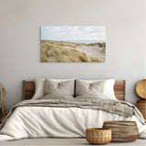 Beach grass landscape canvas wall art coastal nature scene in bedroom