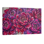 graffiti peony wall art pink purple floral street art luxury urban decor