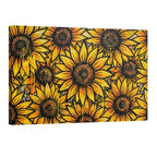 graffiti sunflower wall art urban floral painting street art style decor
