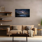 Milky Way Beach Canvas Wall Art Starry Night Ocean Landscape Print