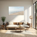 Minimalist Beach Canvas Wall Art Serene Ocean Coastal Decor