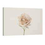 minimalist beige rose wall art neutral floral canvas modern elegant flower decor