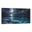 Moonlight Ocean Canvas Wall Art Night Sea Waves Coastal Decor