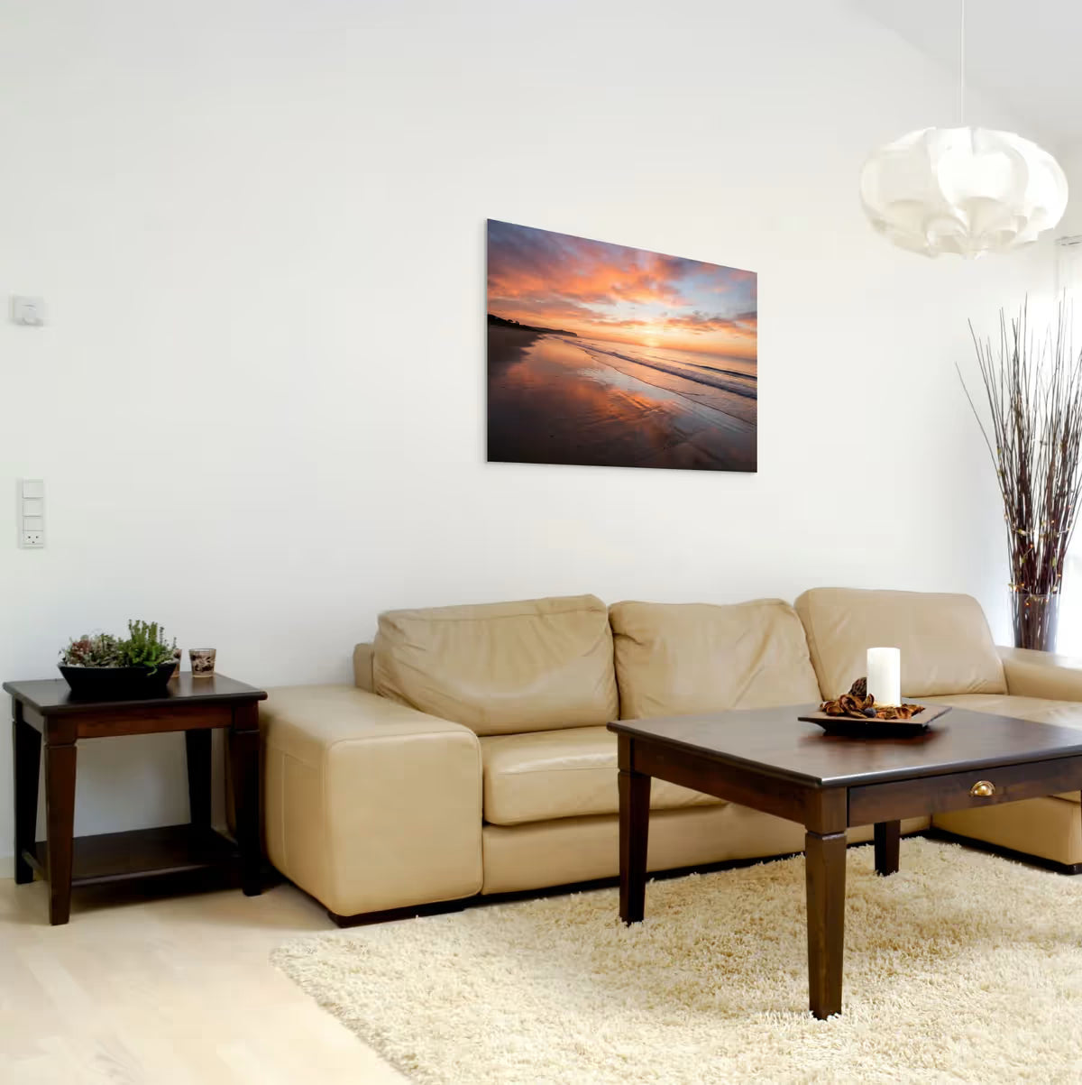 Sunset Beach Canvas Print Ocean Waves Coastal Wall Art Secondary image