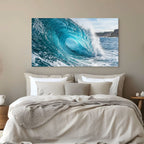 Surf Wave Barrel Canvas Wall Art Ocean Surf Beach Coastal Decor