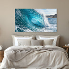 Surf Wave Barrel Canvas Wall Art Ocean Surf Beach Coastal Decor