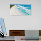 Turquoise Beach Canvas Wall Art Aerial Ocean Waves Coastal